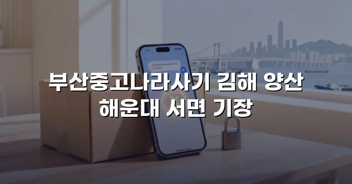 부산중고나라사기 김해 양산 해운대 서면 기장