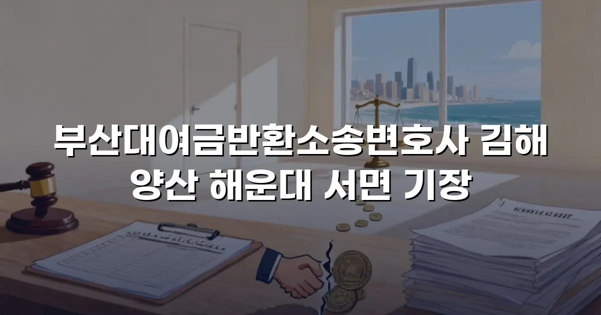 부산대여금반환소송변호사 김해 양산 해운대 서면 기장