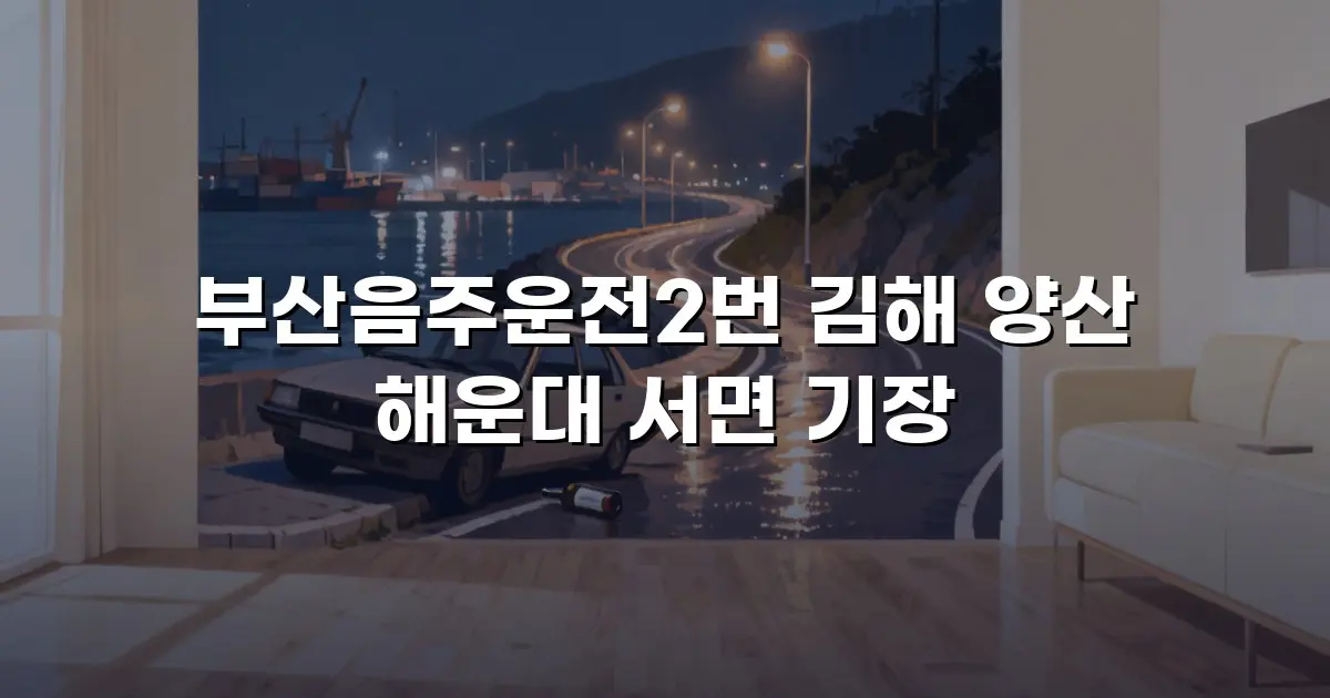 부산음주운전2번 김해 양산 해운대 서면 기장