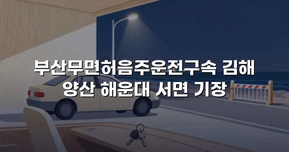 부산무면허음주운전구속 김해 양산 해운대 서면 기장