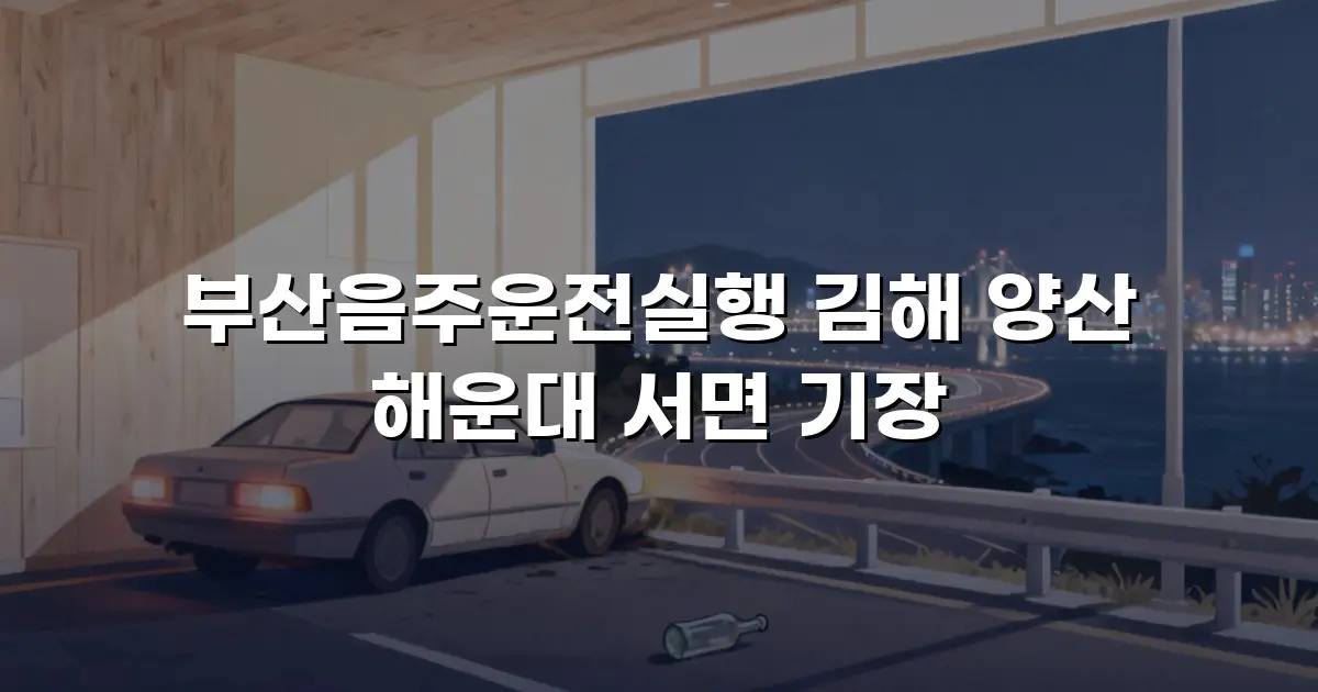 부산음주운전실행 김해 양산 해운대 서면 기장