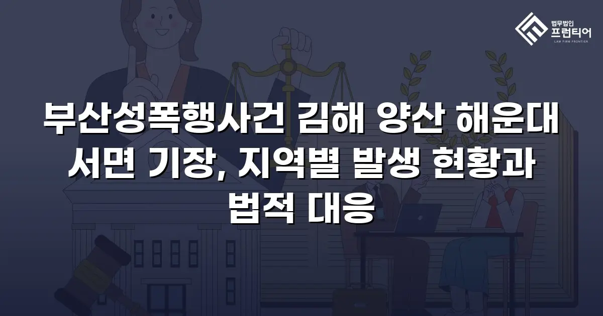 부산성폭행사건 김해 양산 해운대 서면 기장, 지역별 발생 현황과 법적 대응