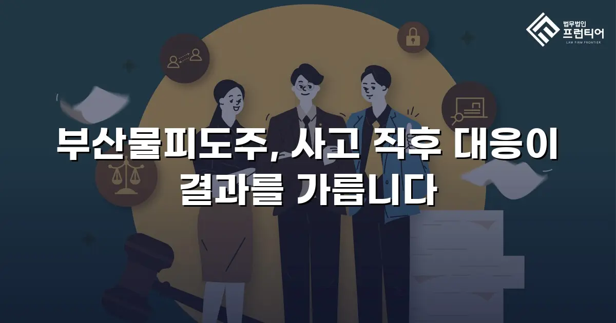 부산물피도주, 사고 직후 대응이 결과를 가릅니다