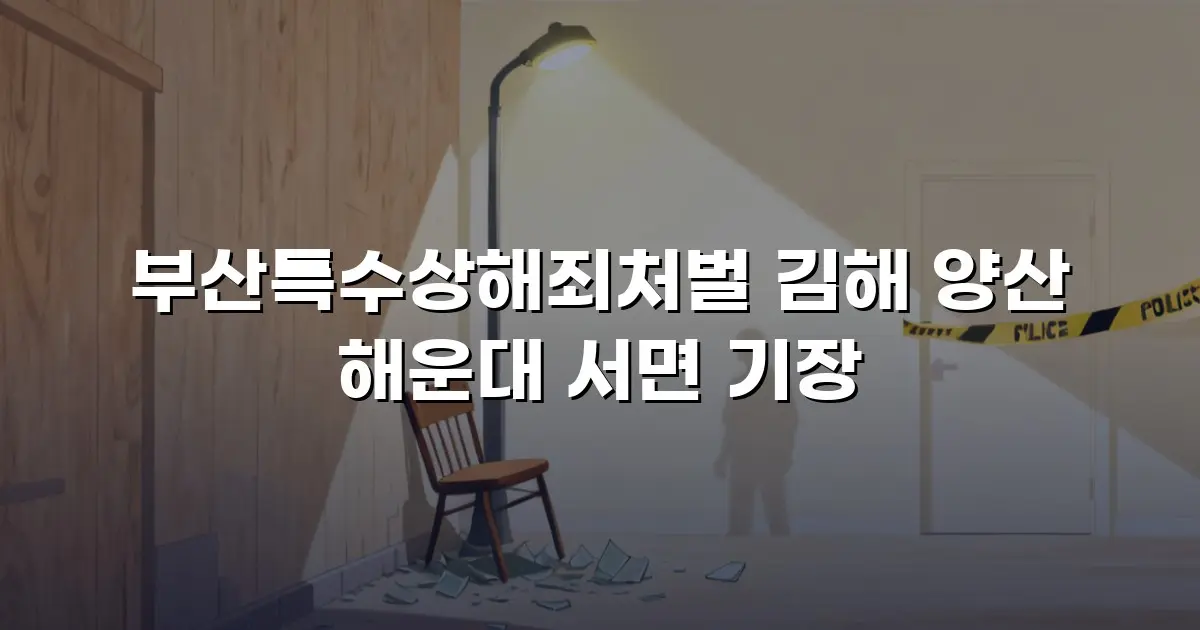 부산특수상해죄처벌 김해 양산 해운대 서면 기장