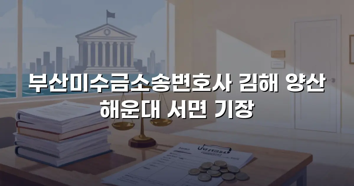 부산미수금소송변호사 김해 양산 해운대 서면 기장