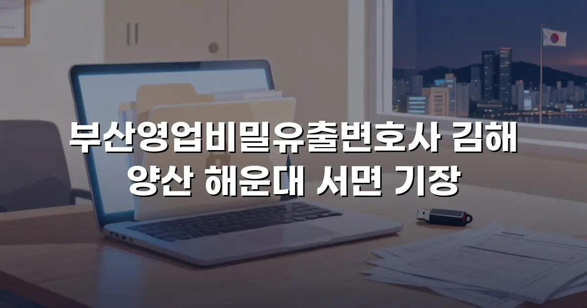 부산영업비밀유출변호사 김해 양산 해운대 서면 기장