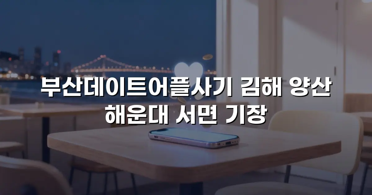 부산데이트어플사기 김해 양산 해운대 서면 기장