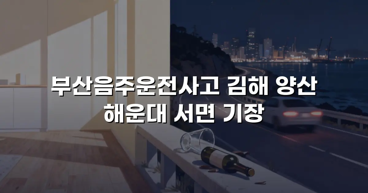 부산음주운전사고 김해 양산 해운대 서면 기장