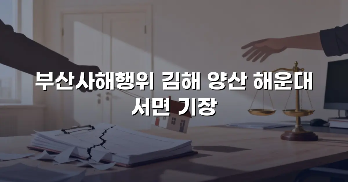 부산사해행위 김해 양산 해운대 서면 기장