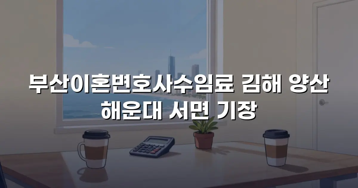 부산이혼변호사수임료 김해 양산 해운대 서면 기장