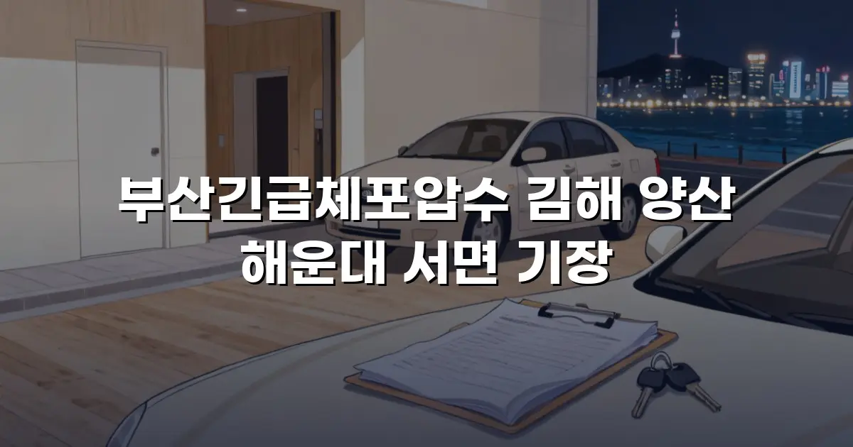 부산긴급체포압수 김해 양산 해운대 서면 기장