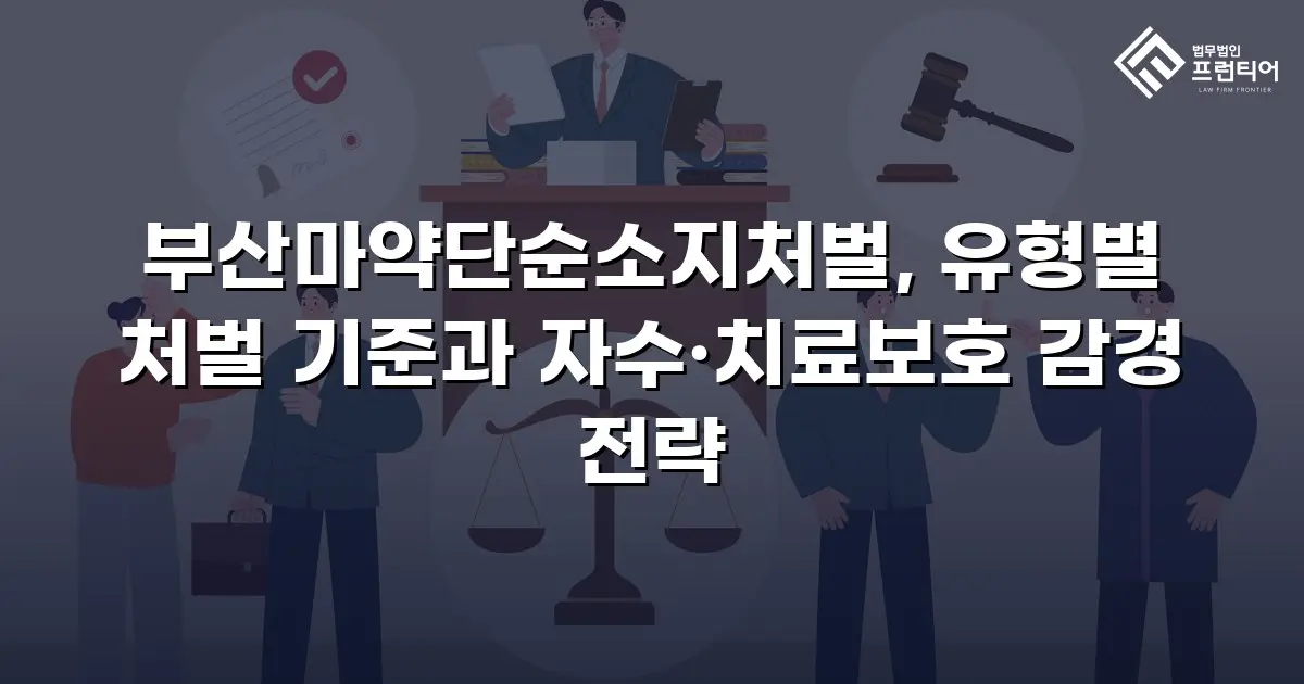 부산마약단순소지처벌, 유형별 처벌 기준과 자수·치료보호 감경 전략
