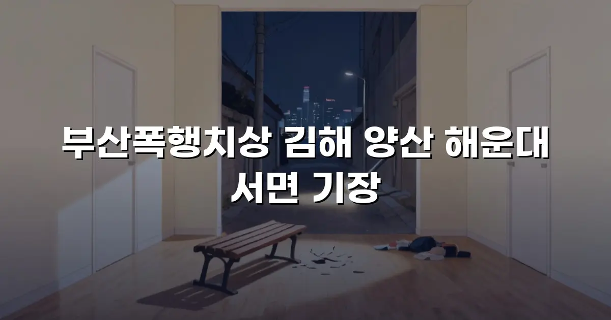 부산폭행치상 김해 양산 해운대 서면 기장