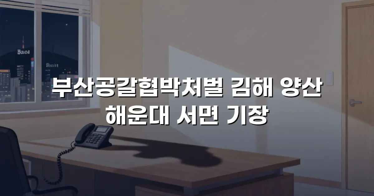 부산공갈협박처벌 김해 양산 해운대 서면 기장