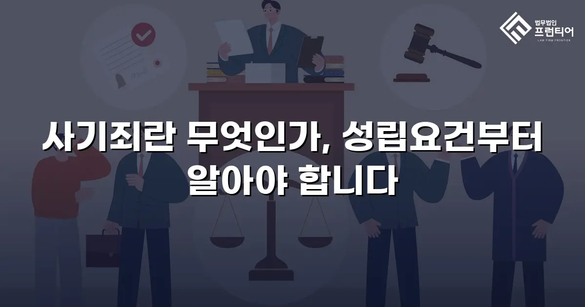 사기죄란 무엇인가, 성립요건부터 알아야 합니다