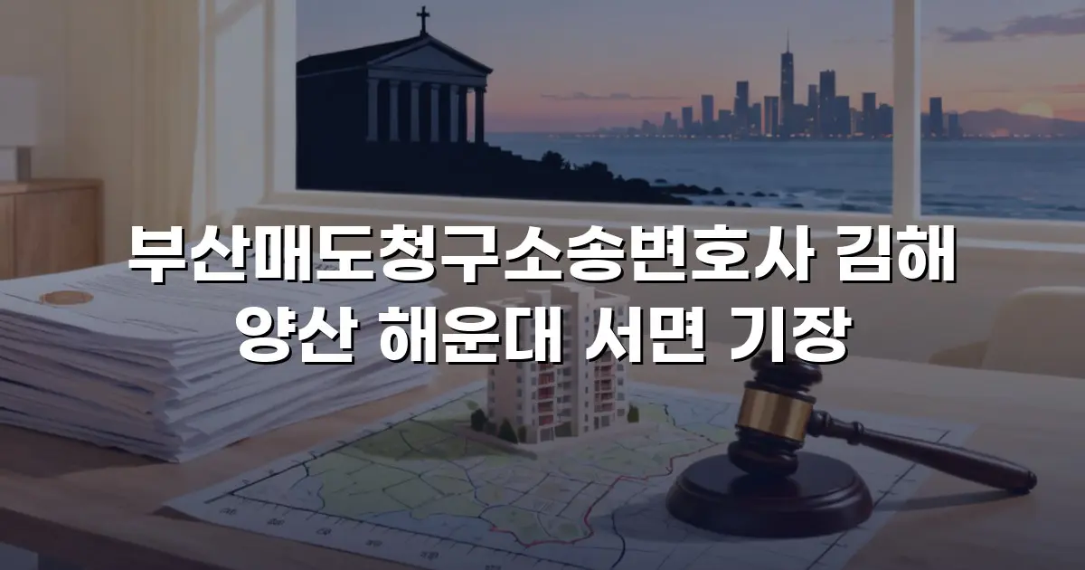 부산매도청구소송변호사 김해 양산 해운대 서면 기장