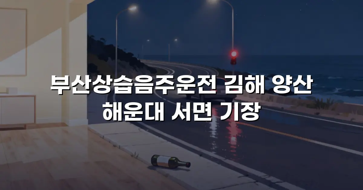 부산상습음주운전 김해 양산 해운대 서면 기장