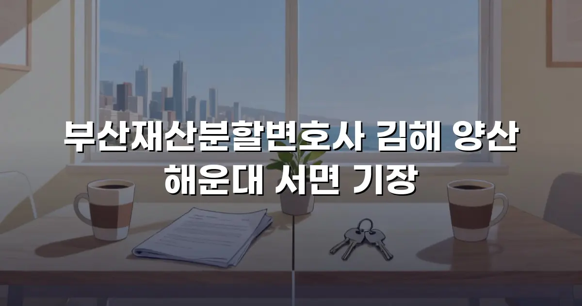 부산재산분할변호사 김해 양산 해운대 서면 기장