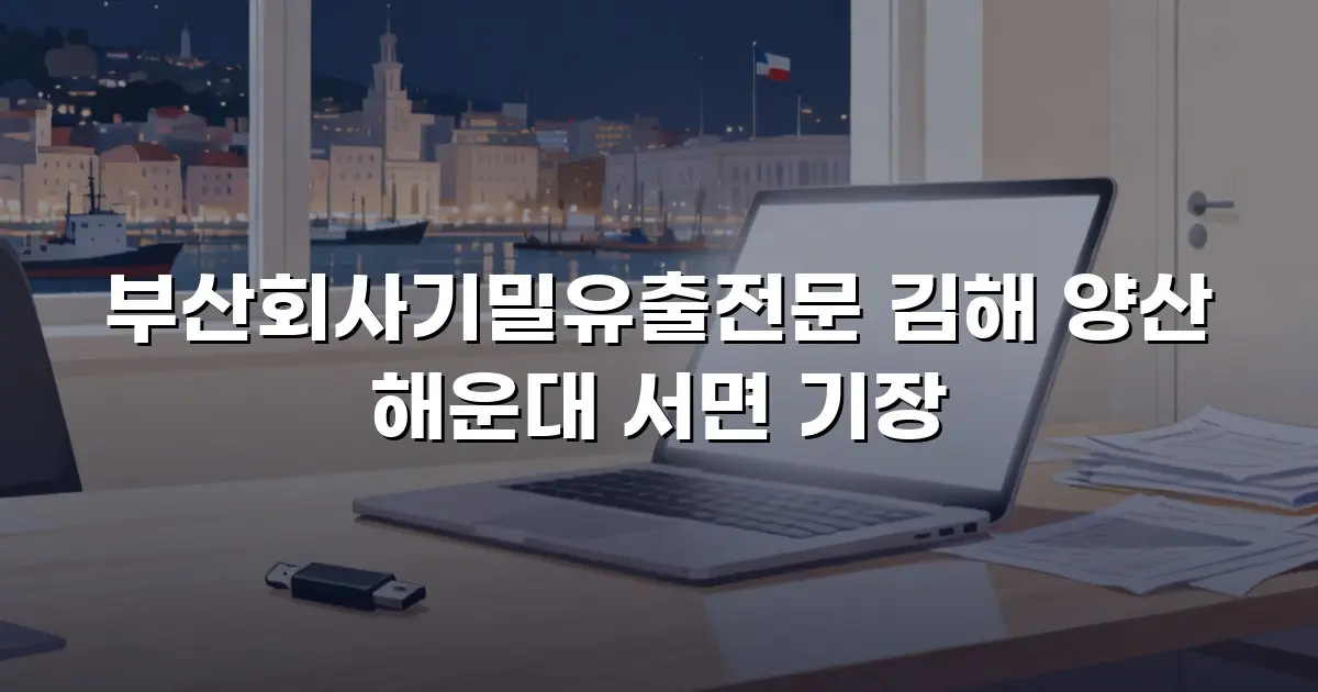 부산회사기밀유출전문 김해 양산 해운대 서면 기장