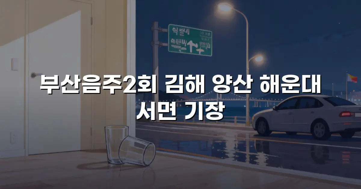 부산음주2회 김해 양산 해운대 서면 기장