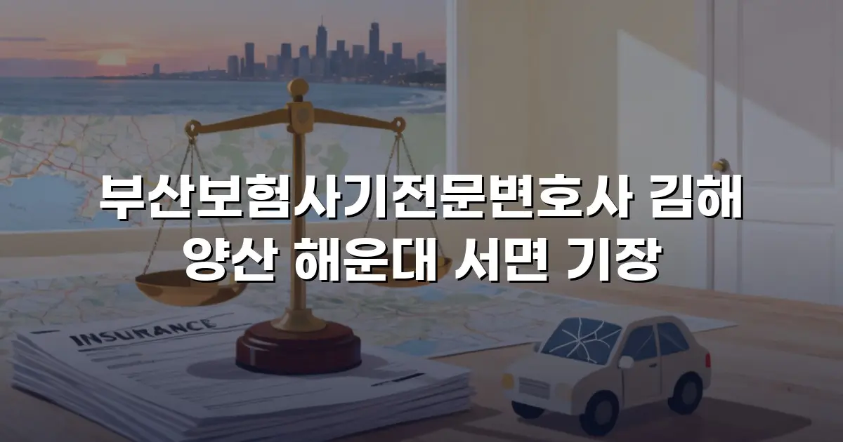 부산보험사기전문변호사 김해 양산 해운대 서면 기장
