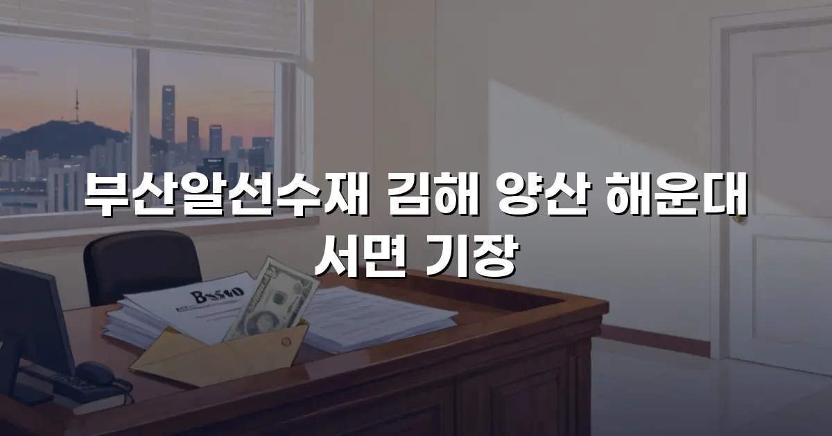 부산알선수재 김해 양산 해운대 서면 기장