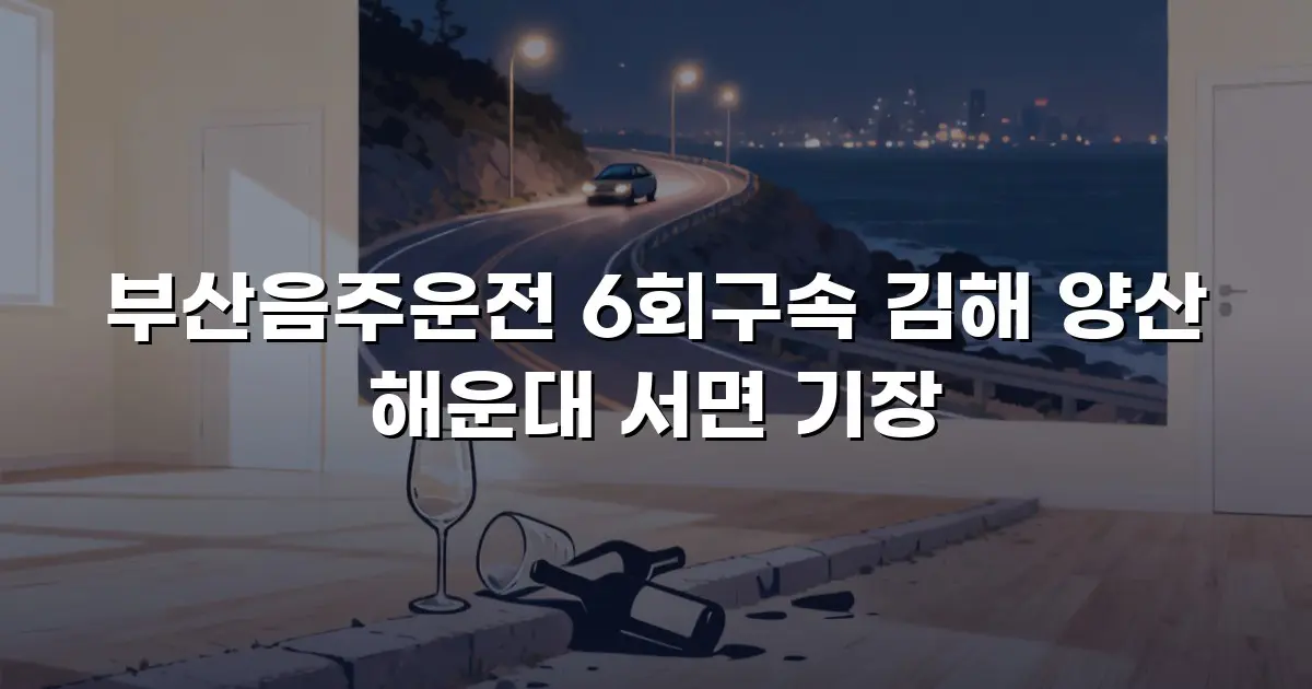 부산음주운전 6회구속 김해 양산 해운대 서면 기장