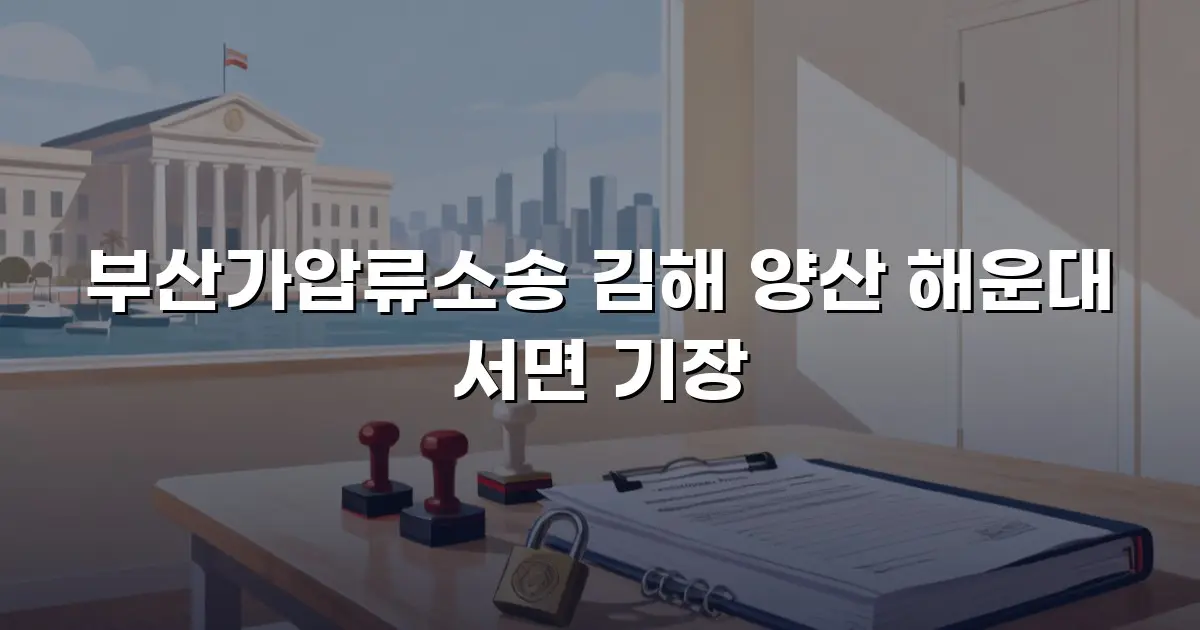 부산가압류소송 김해 양산 해운대 서면 기장