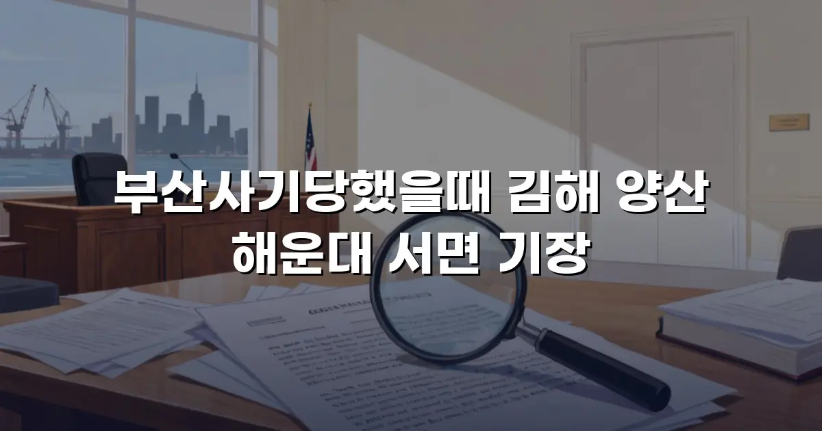 부산사기당했을때 김해 양산 해운대 서면 기장