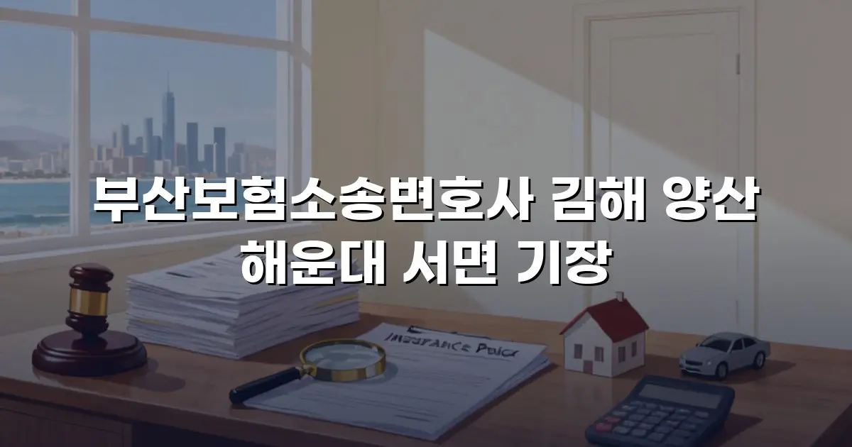 부산보험소송변호사 김해 양산 해운대 서면 기장