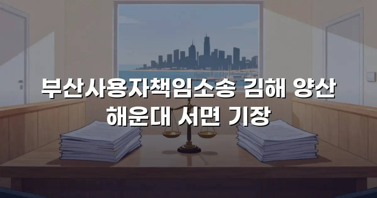 부산사용자책임소송 김해 양산 해운대 서면 기장