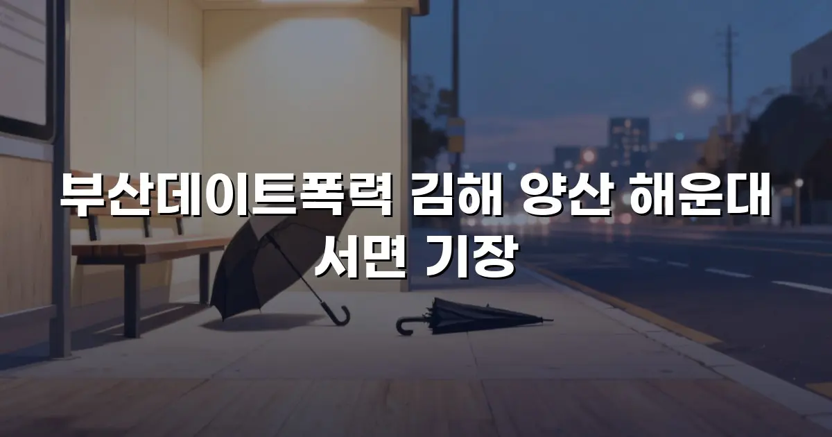 부산데이트폭력 김해 양산 해운대 서면 기장