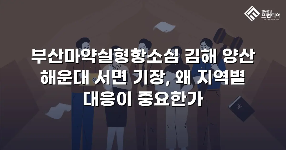 부산마약실형항소심 김해 양산 해운대 서면 기장, 왜 지역별 대응이 중요한가