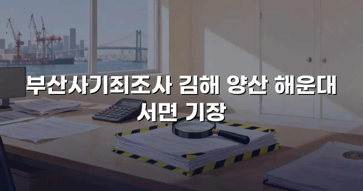 부산사기죄조사 김해 양산 해운대 서면 기장