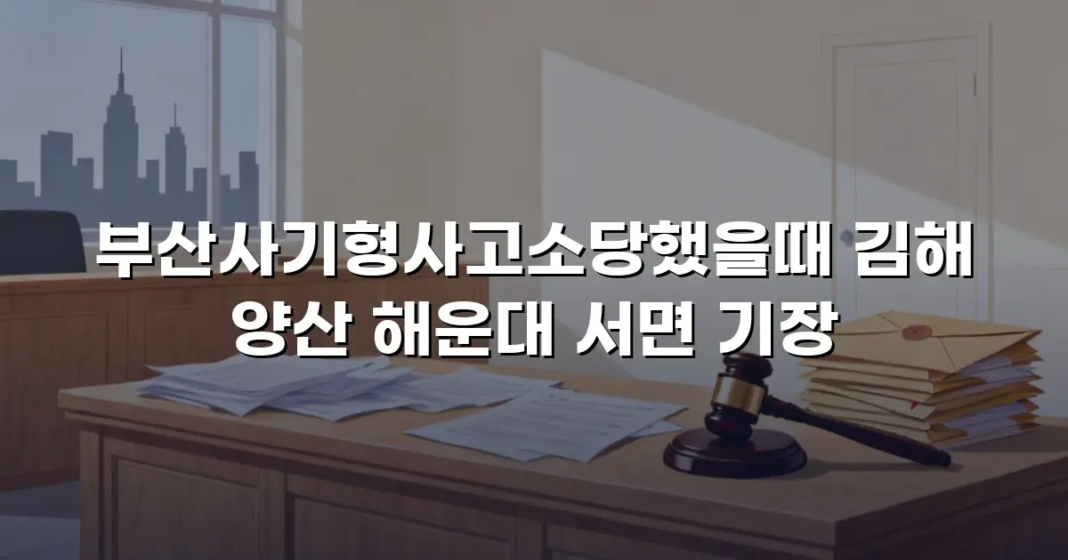 부산사기형사고소당했을때 김해 양산 해운대 서면 기장
