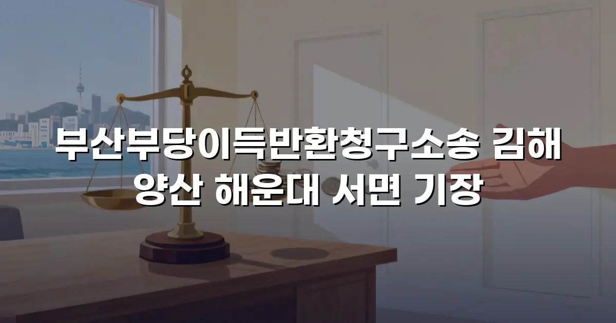 부산부당이득반환청구소송 김해 양산 해운대 서면 기장