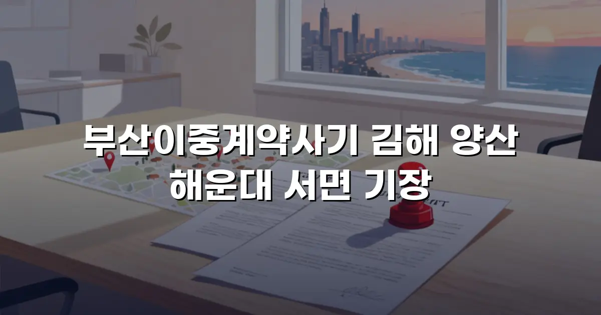부산이중계약사기 김해 양산 해운대 서면 기장
