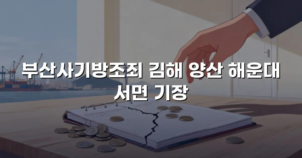 부산사기방조죄 김해 양산 해운대 서면 기장