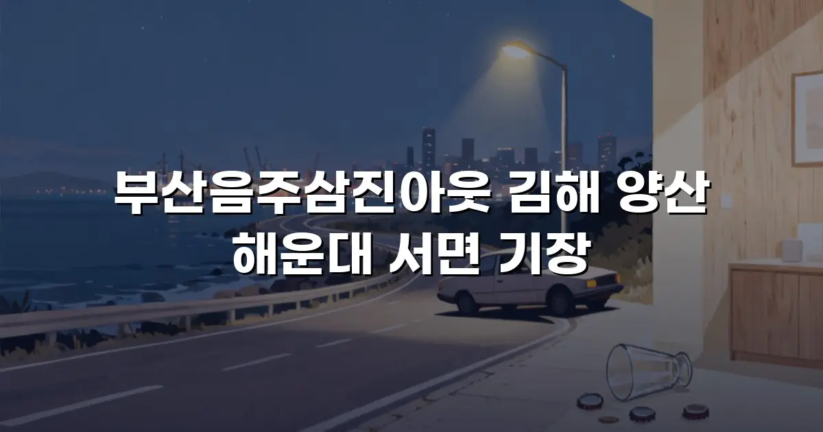 부산음주삼진아웃 김해 양산 해운대 서면 기장