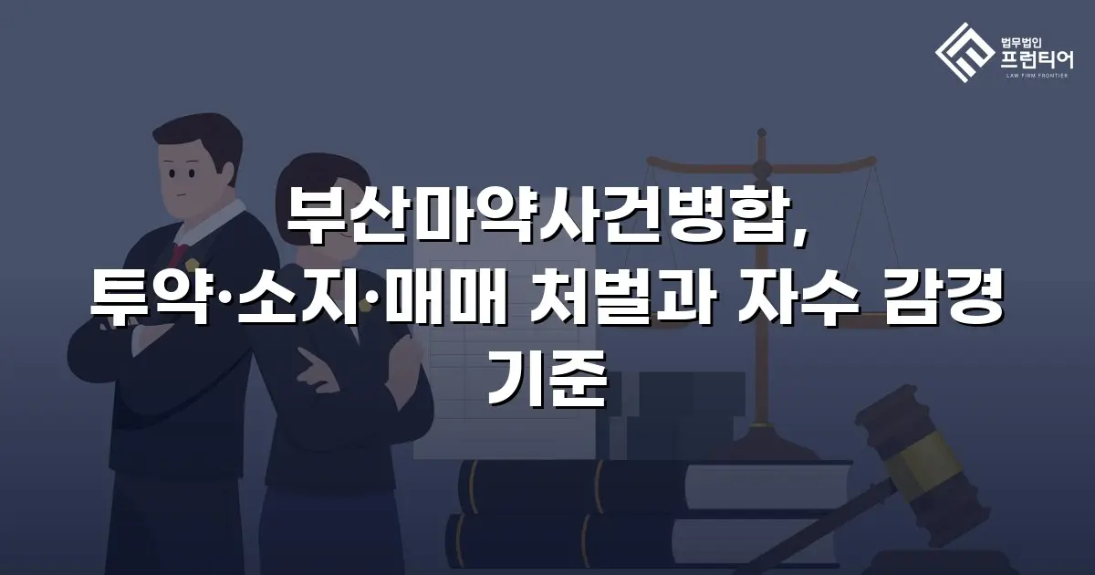 부산마약사건병합, 투약·소지·매매 처벌과 자수 감경 기준