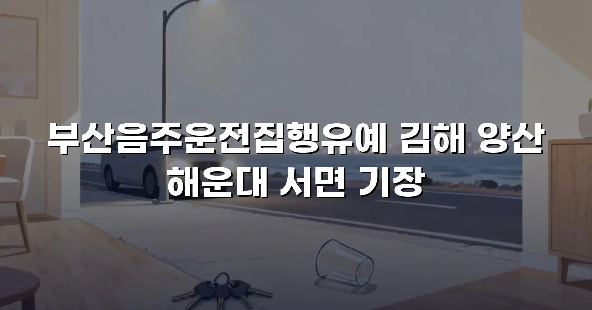 부산음주운전집행유예 김해 양산 해운대 서면 기장