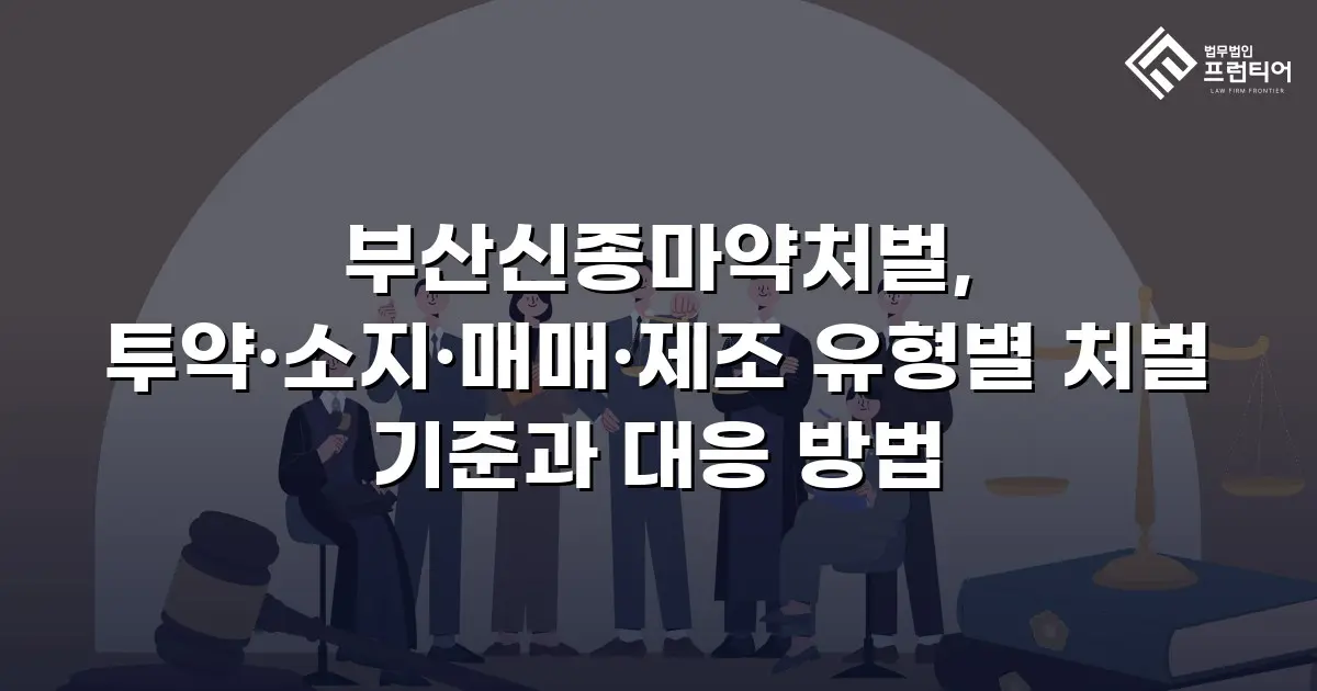 부산신종마약처벌, 투약·소지·매매·제조 유형별 처벌 기준과 대응 방법