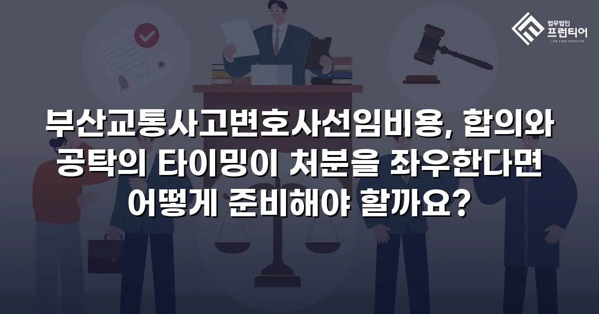 부산교통사고변호사선임비용, 합의와 공탁의 타이밍이 처분을 좌우한다면 어떻게 준비해야 할까요?