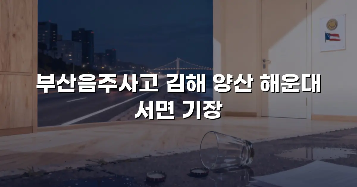 부산음주사고 김해 양산 해운대 서면 기장