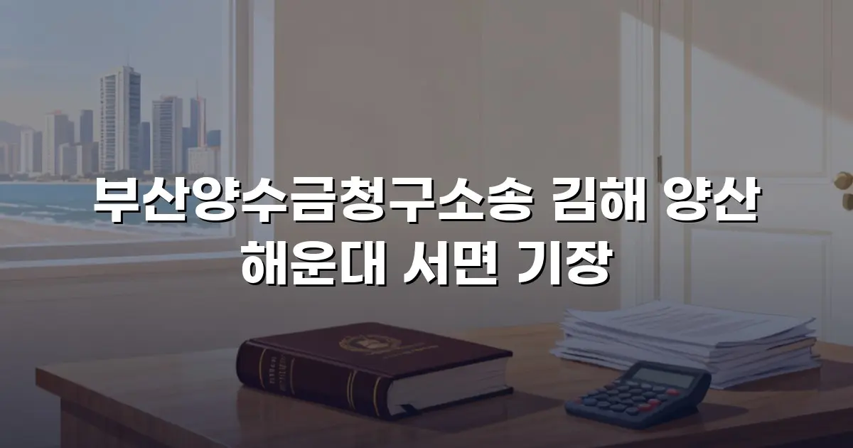 부산양수금청구소송 김해 양산 해운대 서면 기장