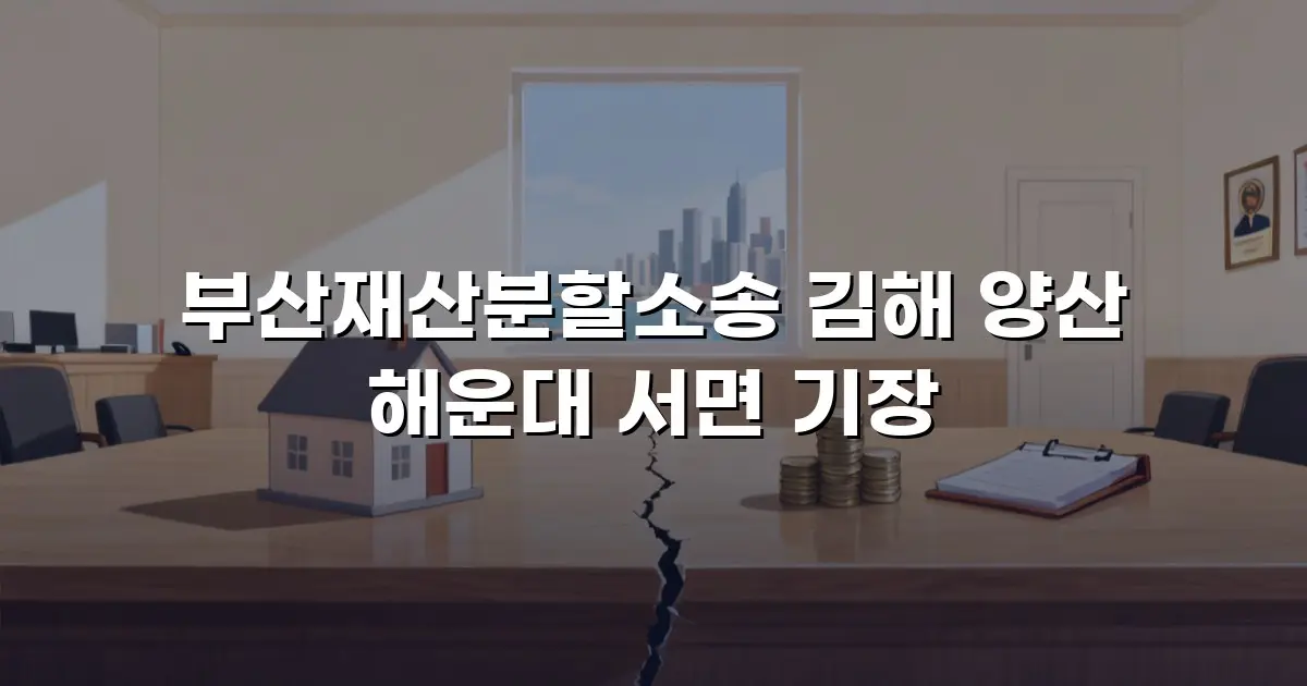 부산재산분할소송 김해 양산 해운대 서면 기장