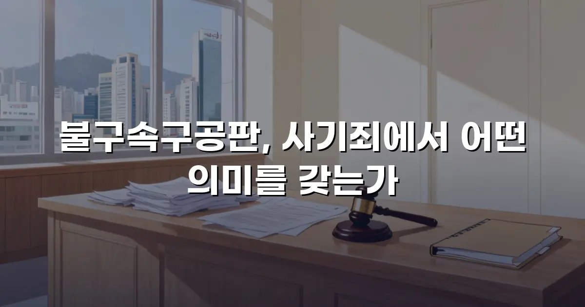 불구속구공판, 사기죄에서 어떤 의미를 갖는가