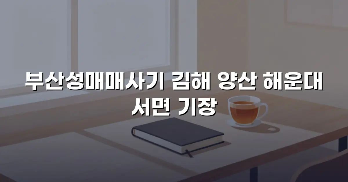 부산성매매사기 김해 양산 해운대 서면 기장