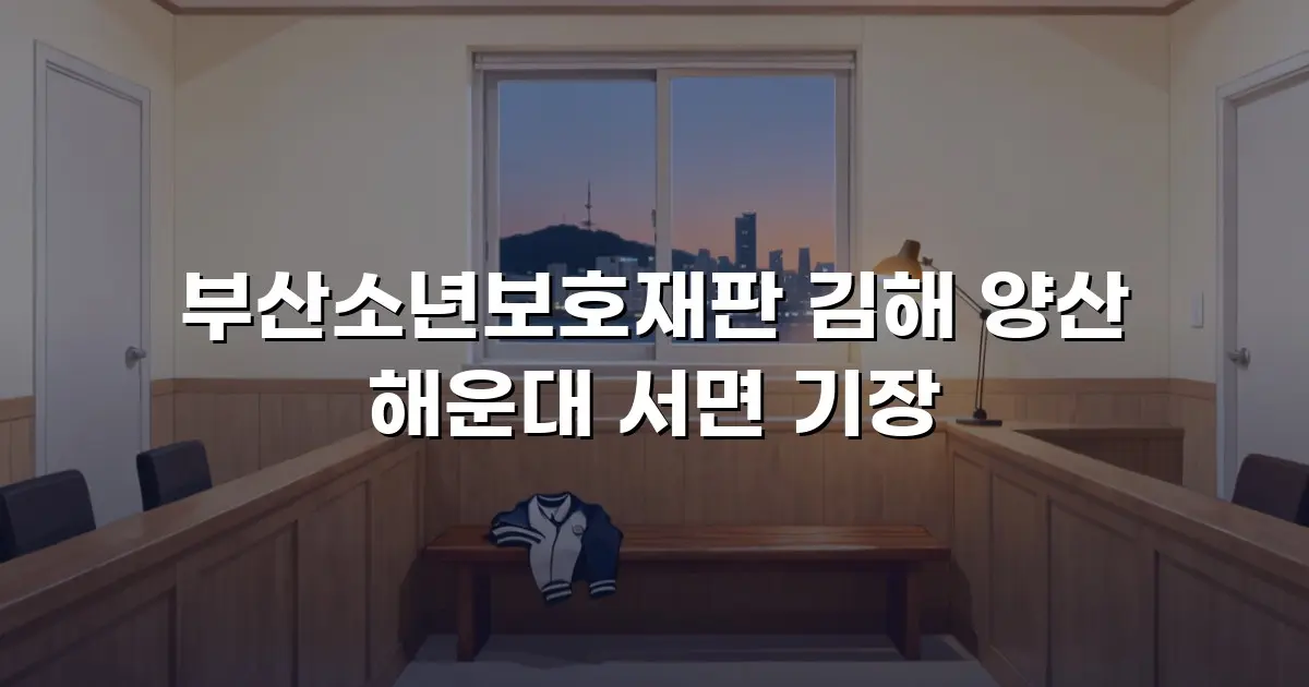 부산소년보호재판 김해 양산 해운대 서면 기장