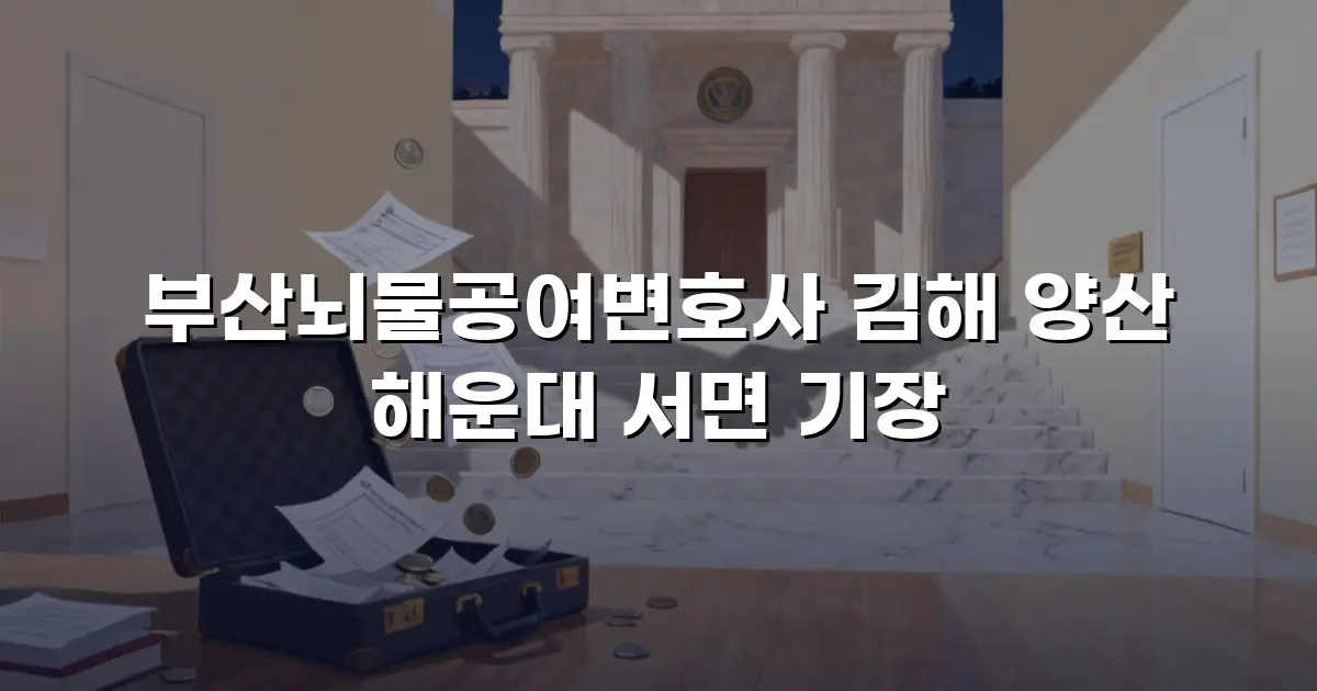 부산뇌물공여변호사 김해 양산 해운대 서면 기장